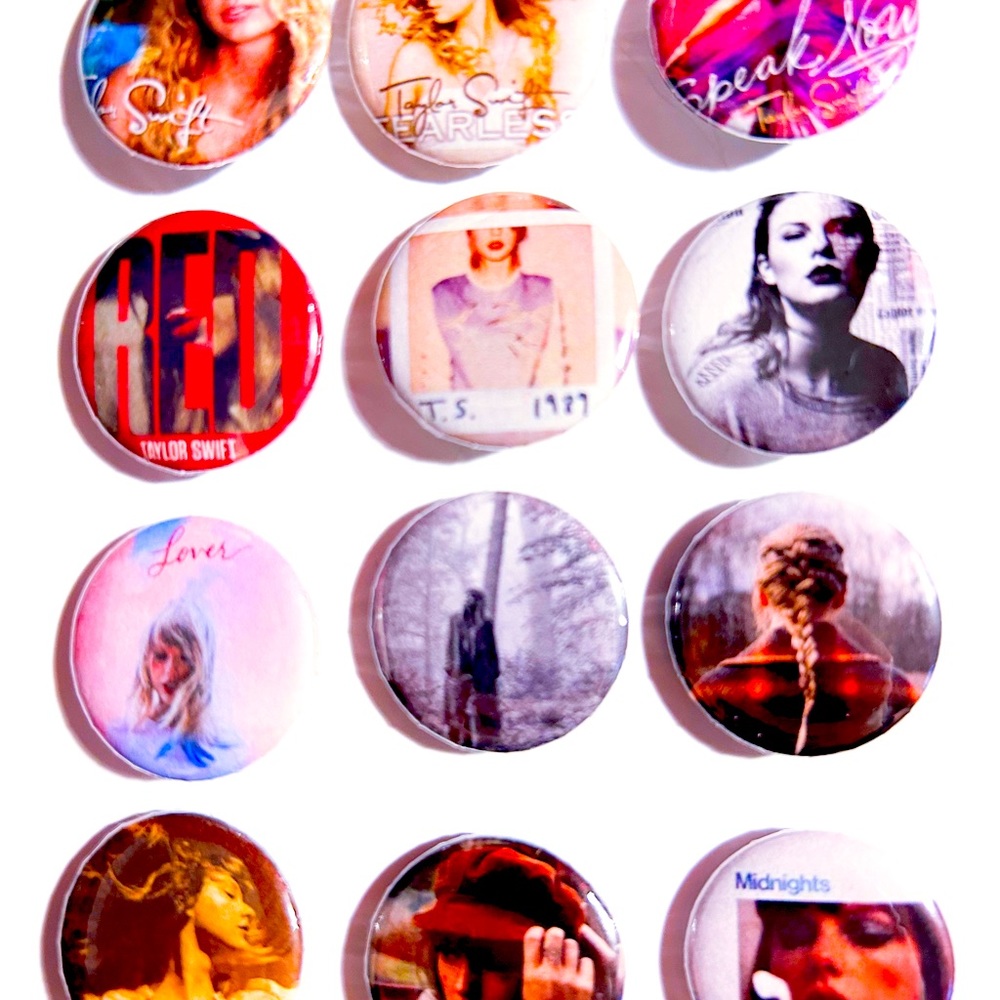 Taylor Swift Album 1 inchPins. INCLUDES Midnights